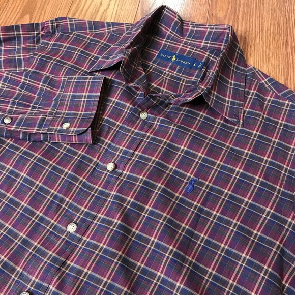 Ralph Lauren Mens‎ Large Checkered Button Shirt - Picture 1 of 6